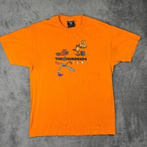 The Hundreds Looney Tunes Acme VTG Shirt Mens L Crew Neck Cartoon Tee Orange